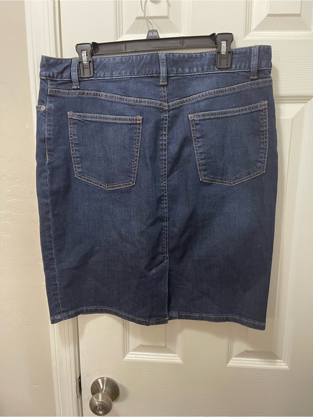 Talbots Dark Blue Denim Pencil Skirt - Picture 2 of 3